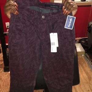 Camo purple crop pants, size 8